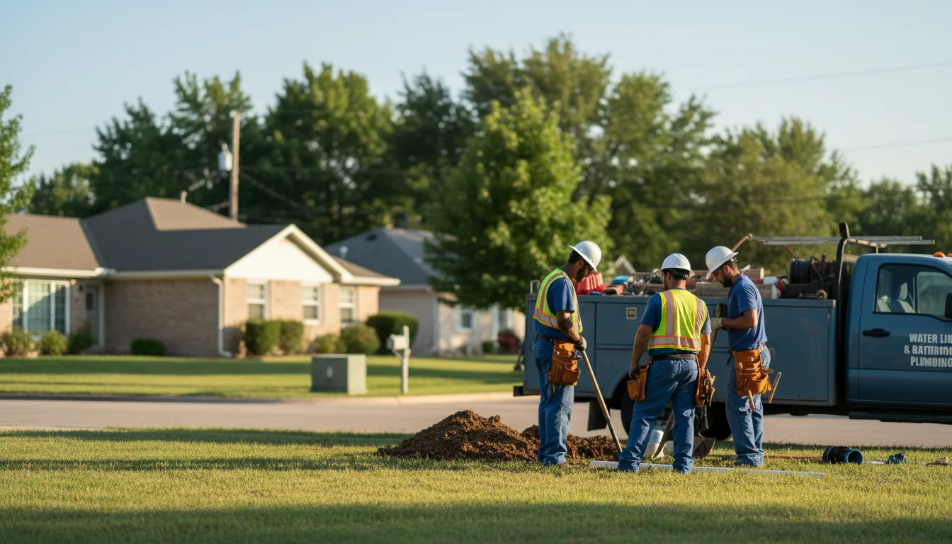 Residential water line and bathroom plumbing service in Lyman, ME